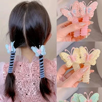 2pcs Telephone Wire Hair Rope For Girl